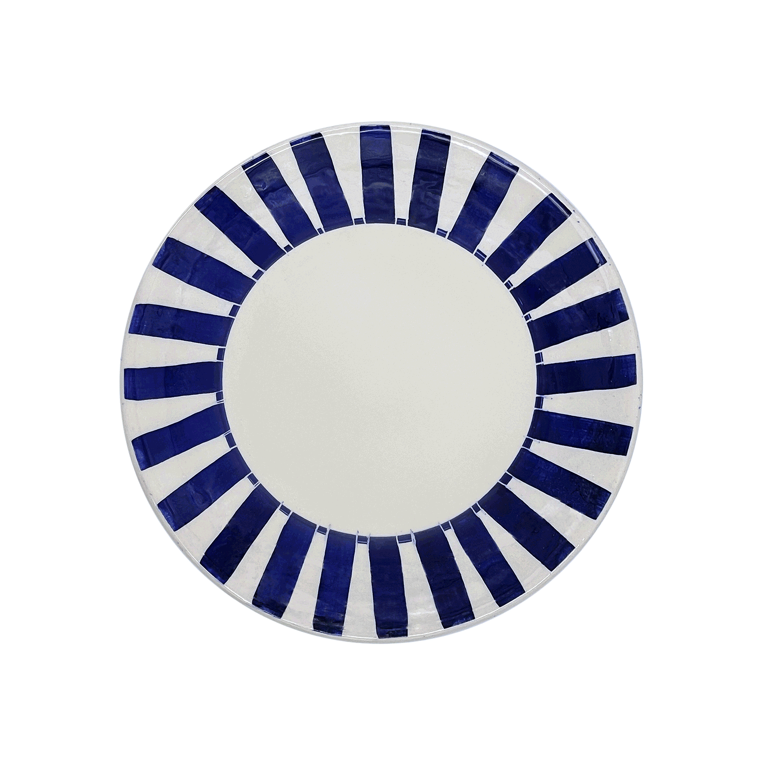 Navy Blue Stripes Side Plate (Seconds)