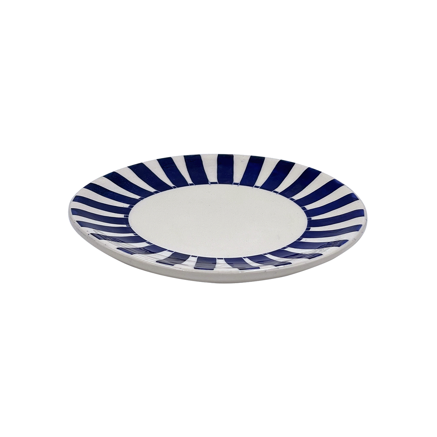 Navy Blue Stripes Side Plate (Seconds)