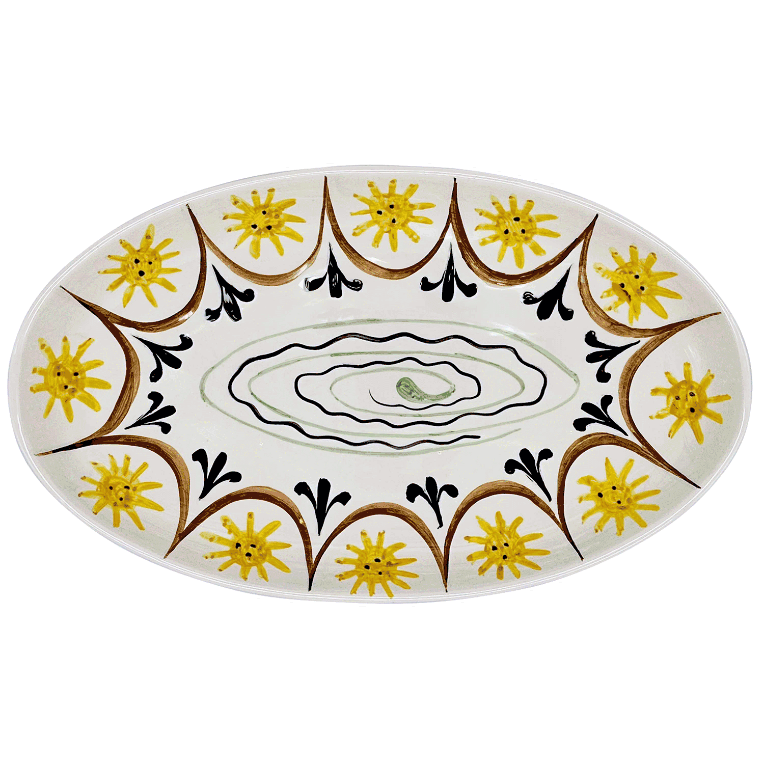 Collagerie X Villa Bologna Pottery Large Scalloped Oval Platter (Seconds)